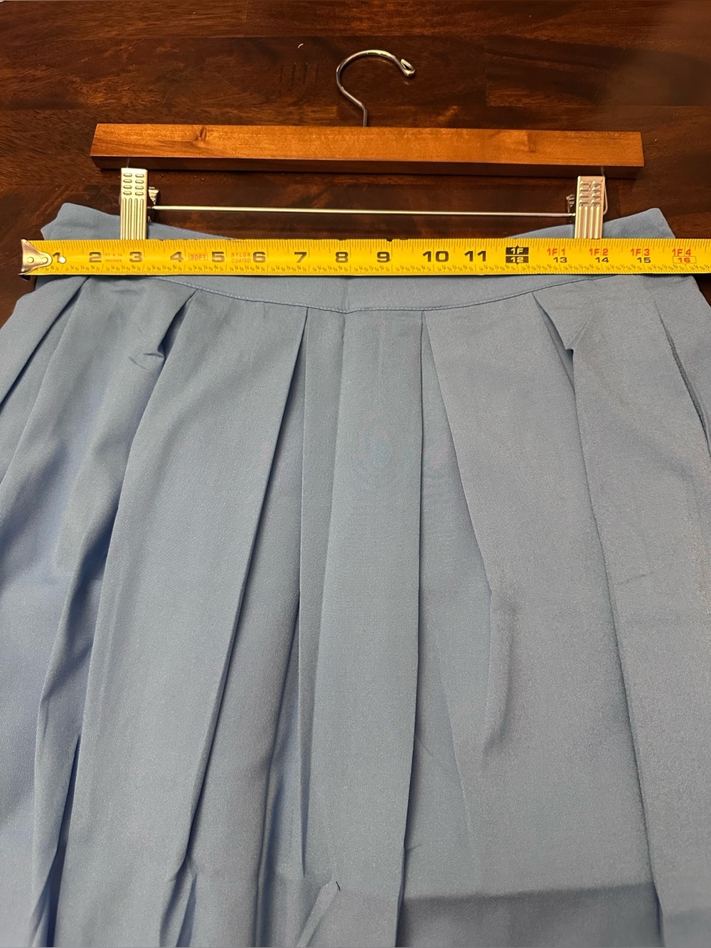 NWT Unique Vintage Tulip B. XL 70’s-80’s Blue Pleated Midi Skirt - Picture 8 of 9